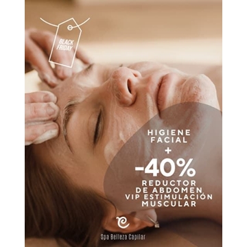 BLACK FRIDAY Higiene Facial + 40% Reductor Abdomen VIP Estimulación Muscular @spabellezacapilarconchinieto - Imagen 1
