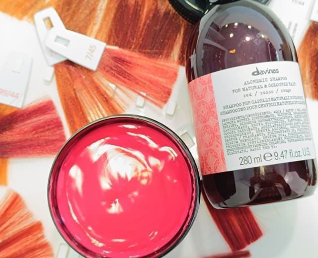 Cabellos Rojizos Pack Champú Red Alchemic + Acondicionador Conditioner Red Davines - Imagen 1