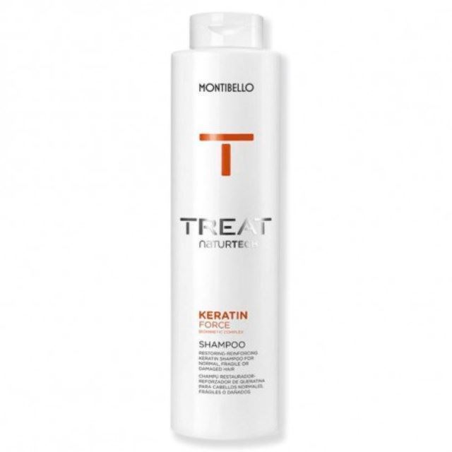 Champú Cabello Seco Frágil para Restaurar la Fibra Capilar Keratin Force Queratina Montibello 500ml - Imagen 1