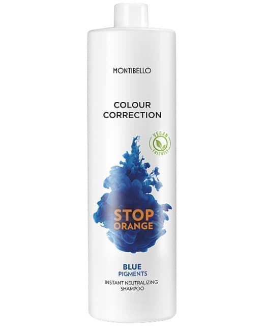 Champú Corrección Reflejos Naranja Cabellos Teñidos o Mechas Champú Stop Orange 1000ml Montibello - Imagen 1