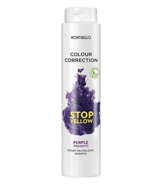 Champú Vegano Corrección Reflejos Amarillos Colour Correction Stop Yellow 300ml Montibello - Imagen 1