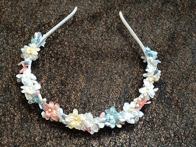 Diadema Cabello Corona Tocado Niña Comunión - Imagen 1