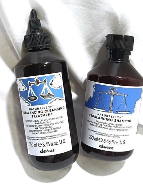 Dúo Cabellos Grasos Regulador Champú + Regulador Sebaceo Rebalancing Naturaltech Davines - Imagen 1
