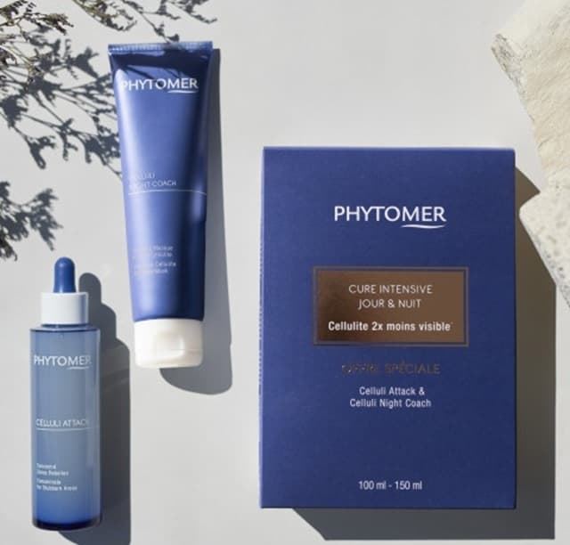 Pack Dúo Reductor Anticelulítico CELLULI ATTACK Zonas Rebeldes + CELLULI NIGHT COACH Anti-celulítica Nocturna Phytomer - Imagen 1