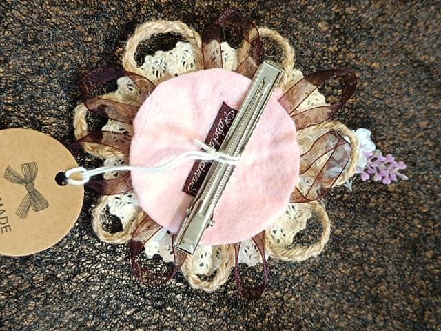 Tocado Tela Hecho a Mano - Imagen 2